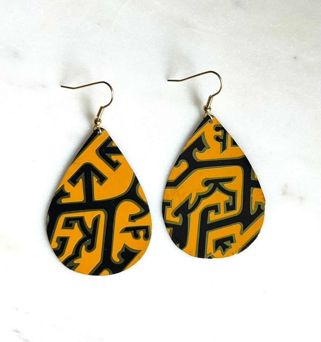 Mustard Large Drop Earrings